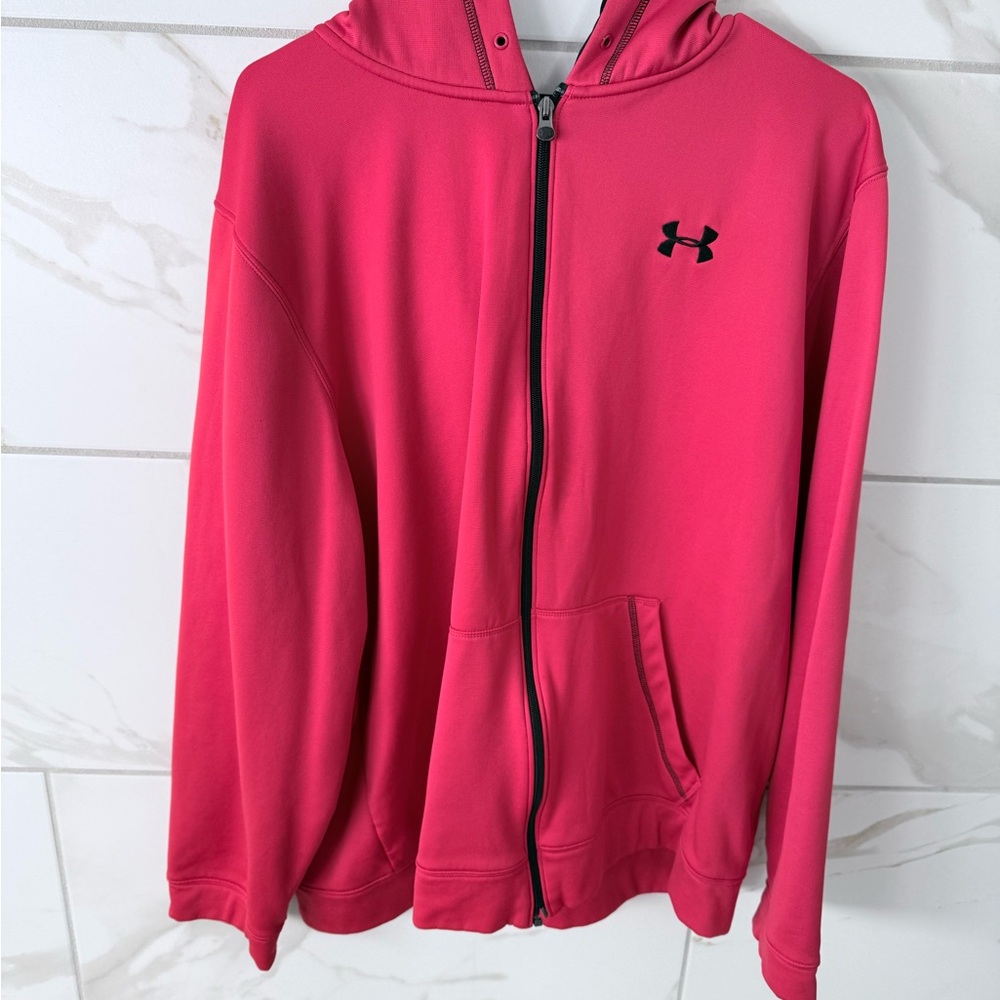 Under Armour Mens red Zip-Up Hoodie